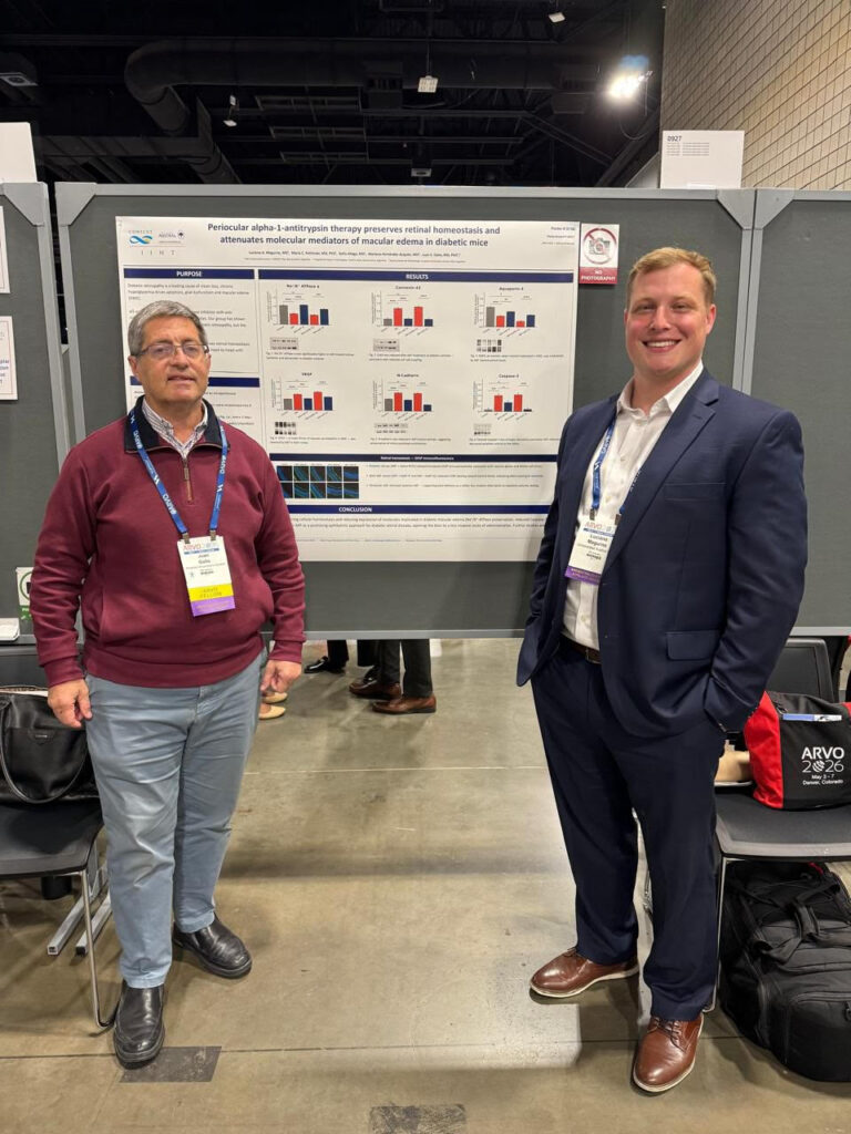 Nuevos avances en retinopatía diabética: investigación liderada por el Dr. Luciano Magurno fue presentada en ARVO 2026 Dr. Juan Gallo y Dr. Luciano A. Magurno